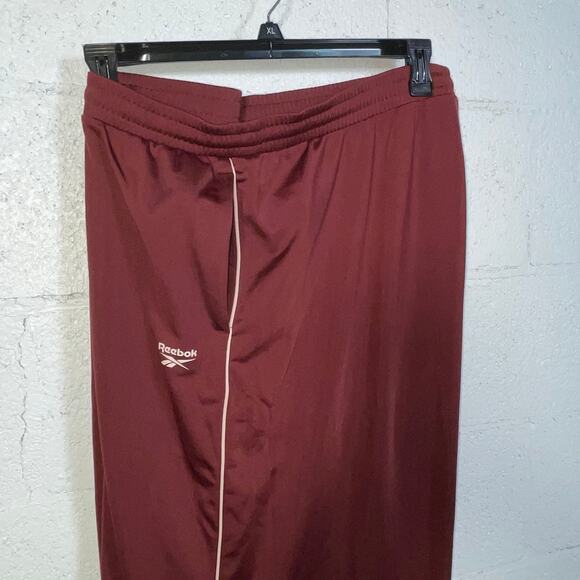 Reebok Pull-on Drawstring-Waist Tricot Pants Classic Maroon 3X - Picture 6 of 8